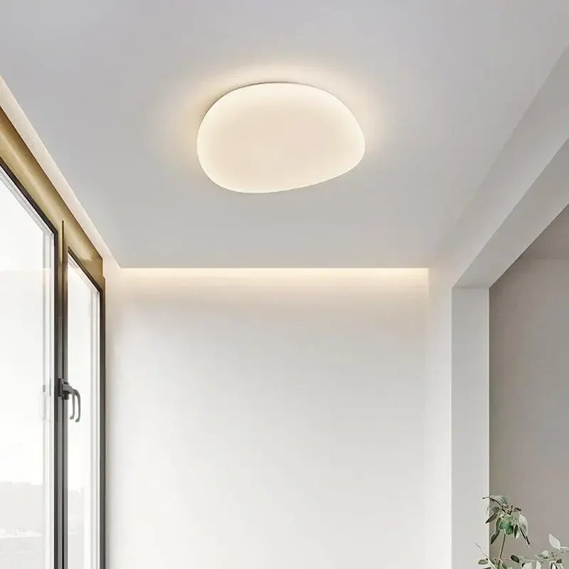plafonnier led moderne nordique en forme de galets pour intérieur - vue 4 sur 7