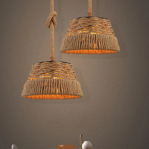 suspension en chanvre rétro pour décoration industrielle et artistique - vue 2 sur 7
