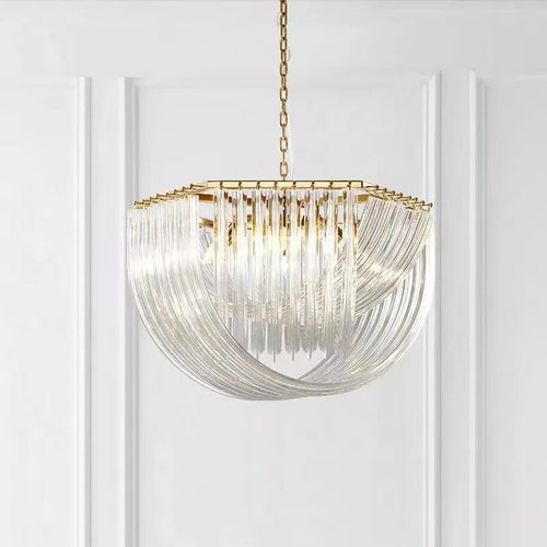 lustre led moderne verre doré salon chambre villa maison luminaire