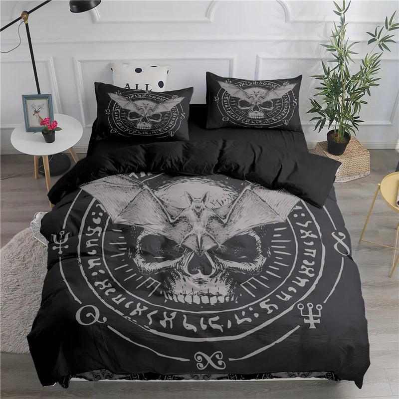 housse de couette vampire volant thème halloween et magie