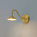 applique murale moderne incurvée dorée avec interrupteur led décoration nordique