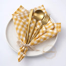 Serviette de table coton motif vichy carreaux style