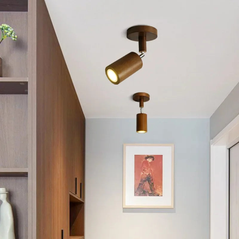 Projecteur de salon ouvert en bois massif