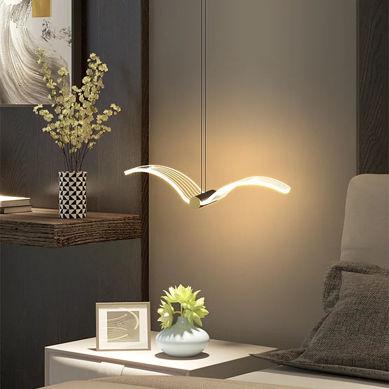 applique murale led créative mouette nordique éclairage allée