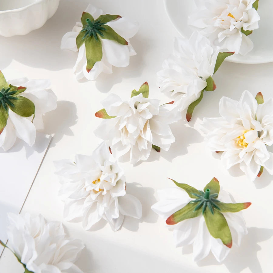 lot de 20 fleurs murales en soie pour décoration variée - vue 6 sur 15