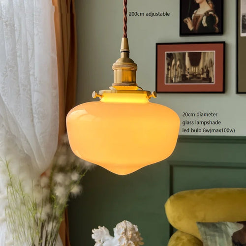iwhd suspension led en verre et cuivre style nordique moderne - vue 11 sur 28