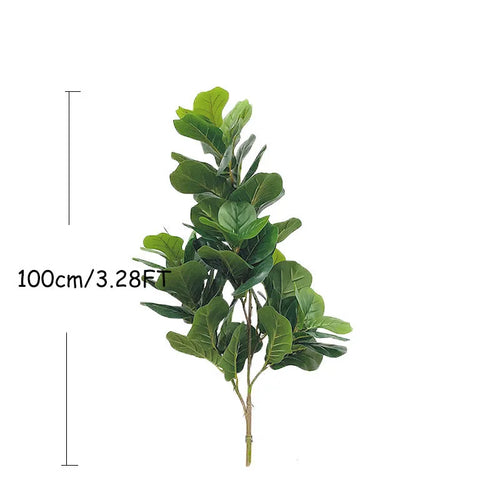 arbre tropical artificiel avec grandes branches et feuilles en plastique - vue 11 sur 12