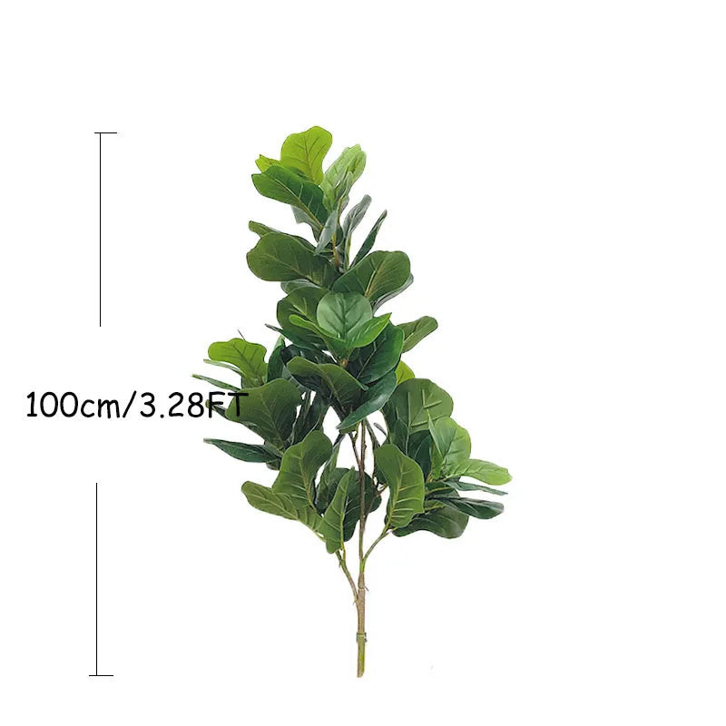 arbre tropical artificiel avec grandes branches et feuilles en plastique - vue 11 sur 12