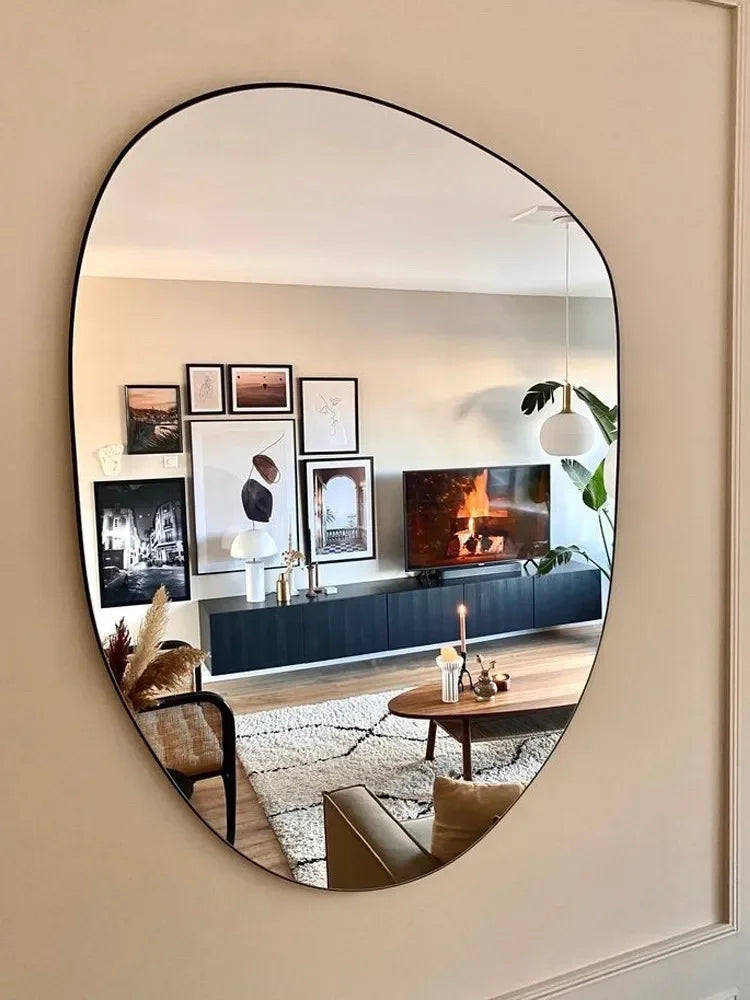 miroir nordique créatif style simple à suspendre décoratif - vue 5 sur 6