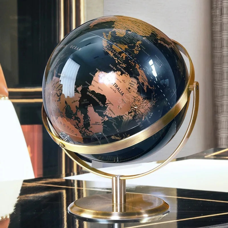 globe multilingue sur support métal pour décoration et enseignement géographique - vue 9 sur 8