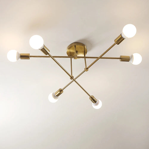 lustre led minimaliste doré moderne créatif