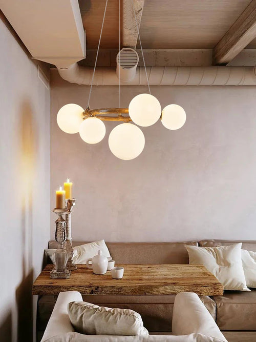 lustre wabi sabi suspendu pour décoration intérieure élégante - vue 5 sur 9