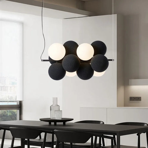 lustre créatif en velours design pour espace contemporain - vue 2 sur 12