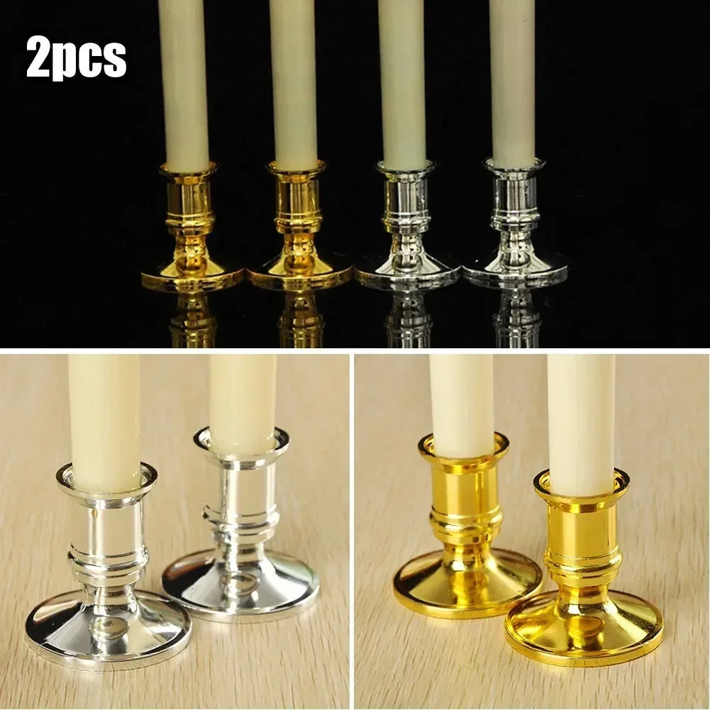 lot de 2 bougeoirs coniques pour décoration mariage et fêtes - vue 4 sur 7