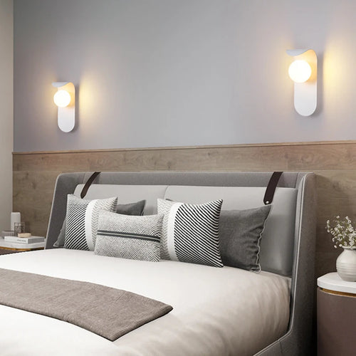 applique murale led boule de verre givré pour intérieur - vue 5 sur 21