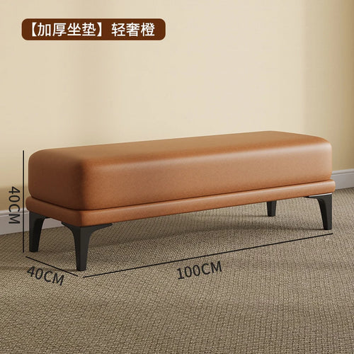 tabouret en velours moderne nordique pouf unique et peu encombrant - vue 15 sur 24