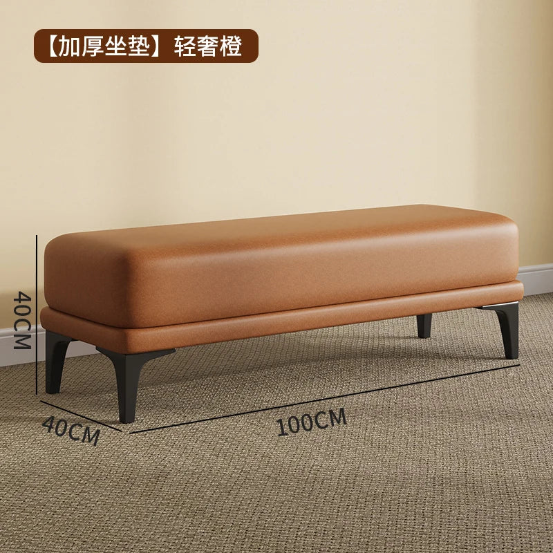 tabouret en velours moderne nordique pouf unique et peu encombrant - vue 14 sur 24
