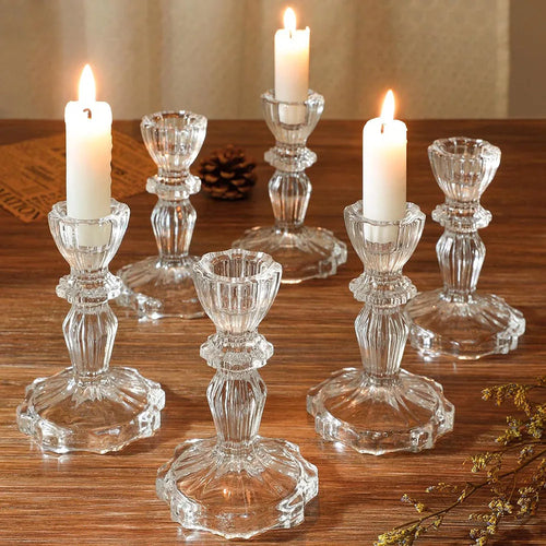 bougeoir en verre décoratif pour mariage et bureau - vue 3 sur 6