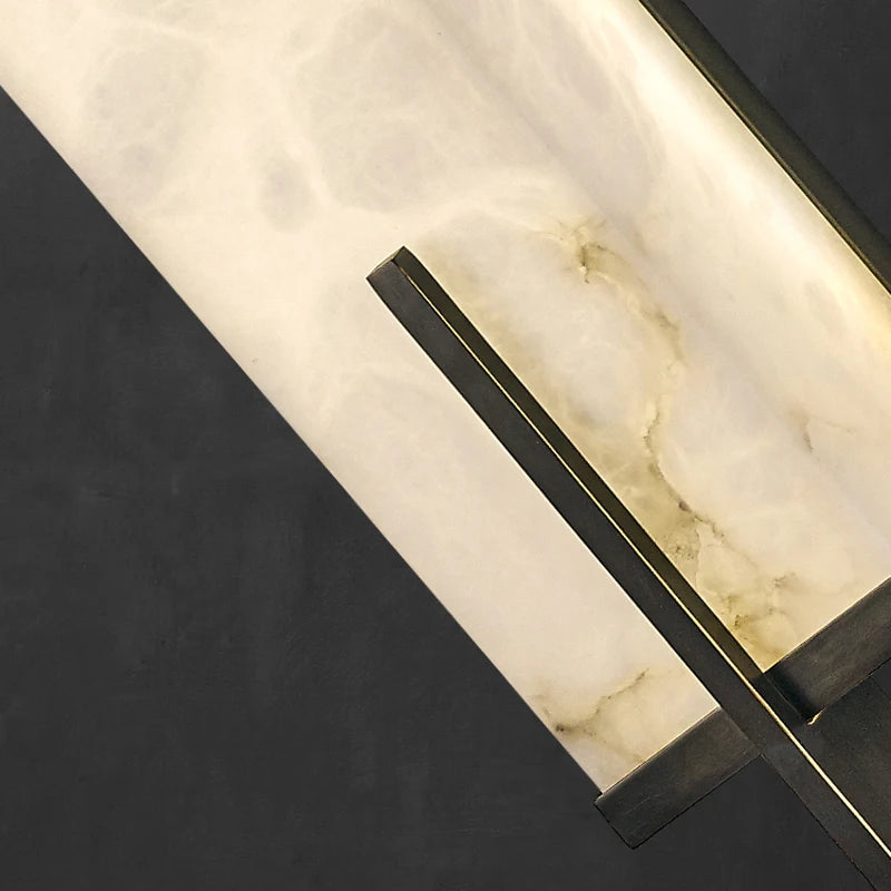 Applique murale Led en laiton doré et marbre - vue 6 sur 8