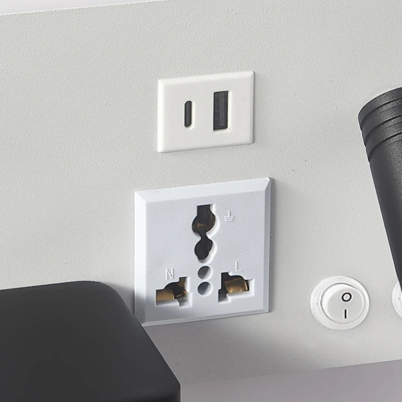lampe de chevet murale led avec port usb et interrupteur rotatif - vue 6 sur 14