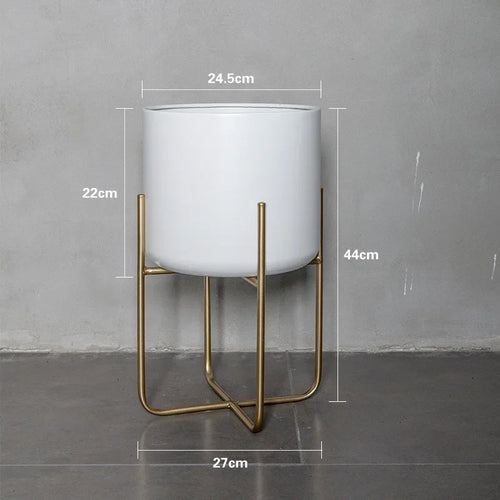 etagère à plantes dorée support à fleurs amovible et polyvalent