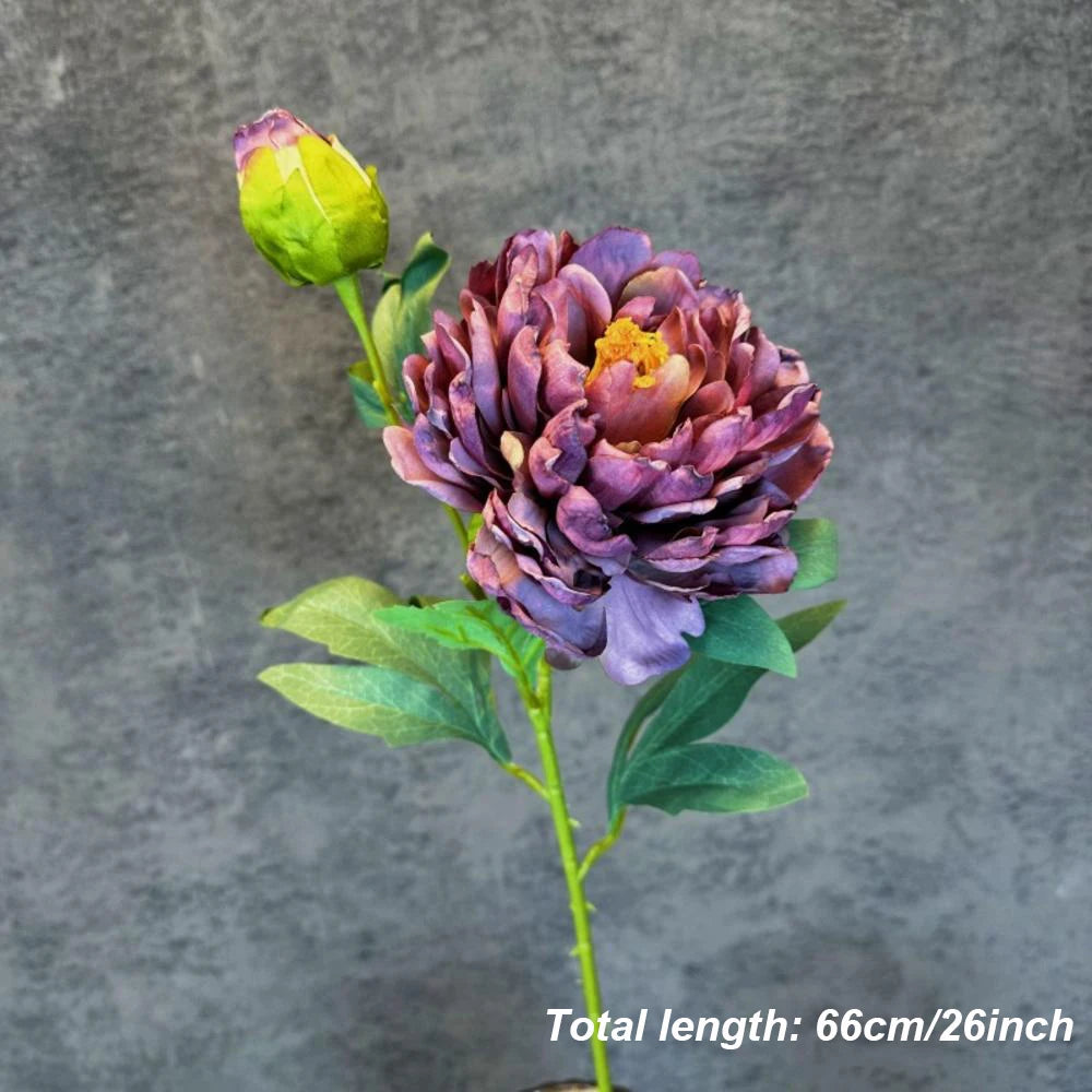 bouquet de pivoines artificielles en soie pour mariage et décoration intérieure - vue 9 sur 21