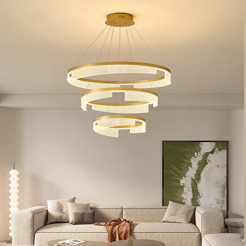 Lustre anneau LED au design moderne