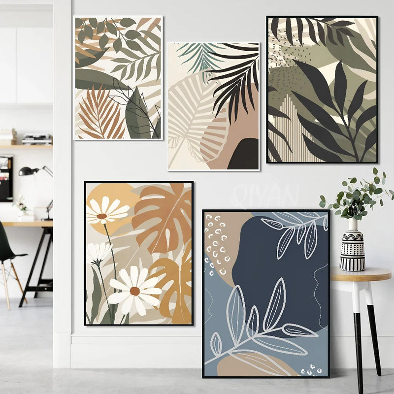 affiche décorative feuilles de palmier pour la maison