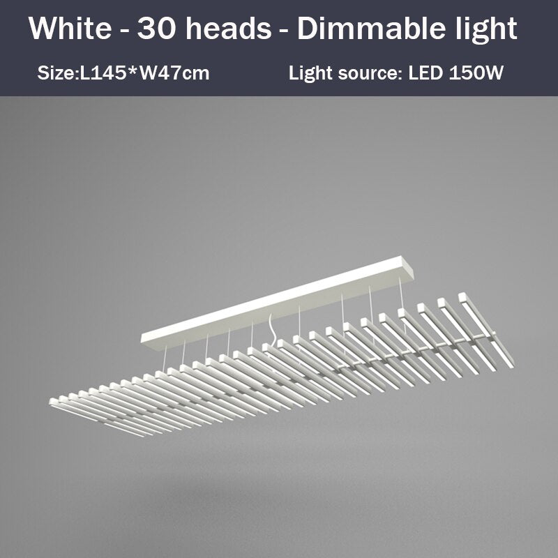 Lustre design LED en baguette lumineuse Bilbao