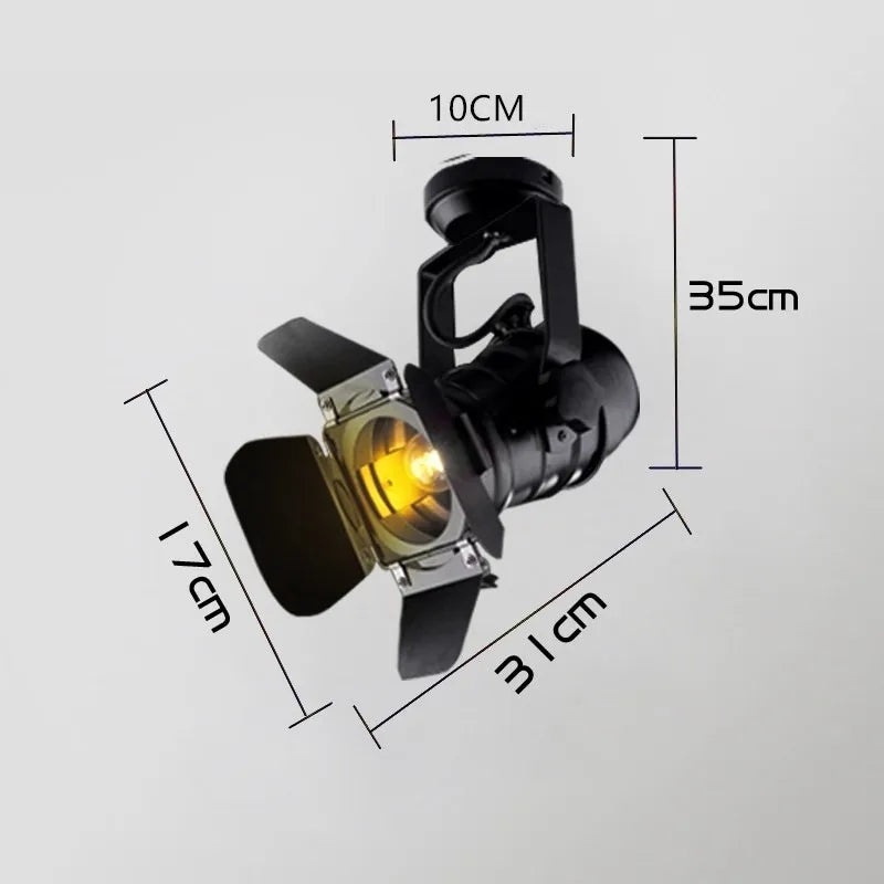 plafonnier rétro américain style industriel pour décoration intérieure - vue 9 sur 10