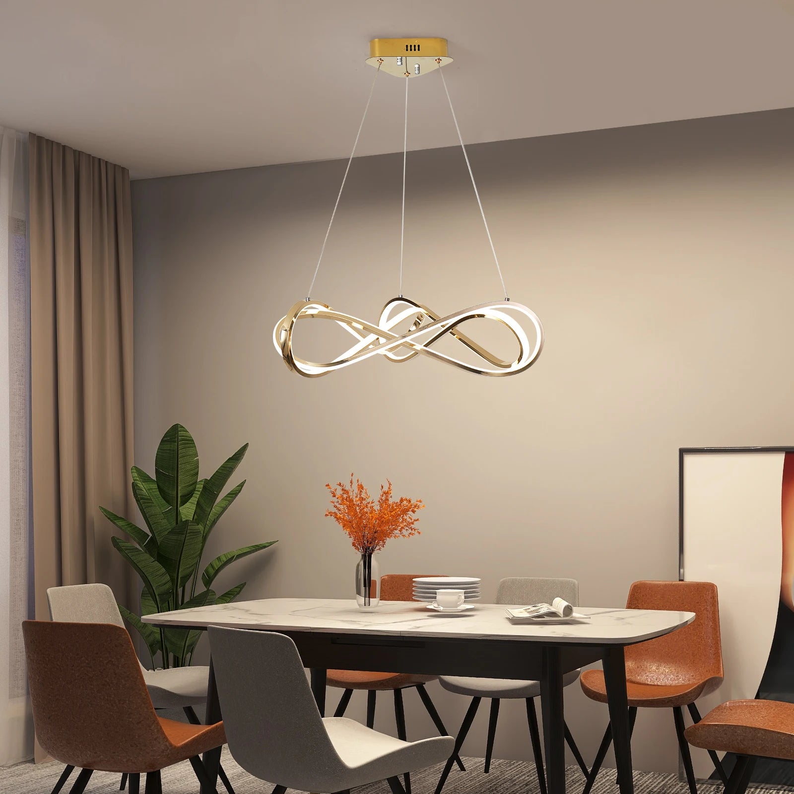 suspension design moderne avec télécommande et courbes élégantes - vue 2 sur 12