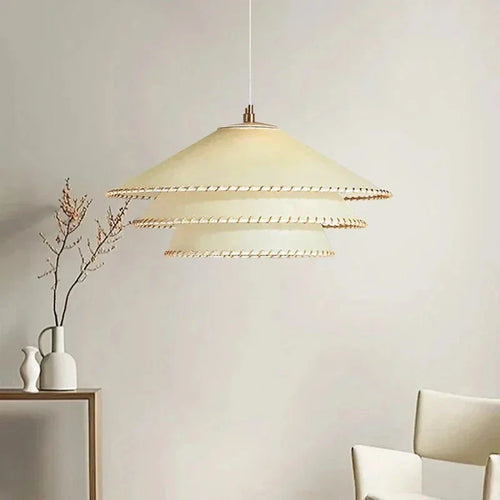 suspension wabi sabi en parchemin pour décoration intérieure - vue 4 sur 9