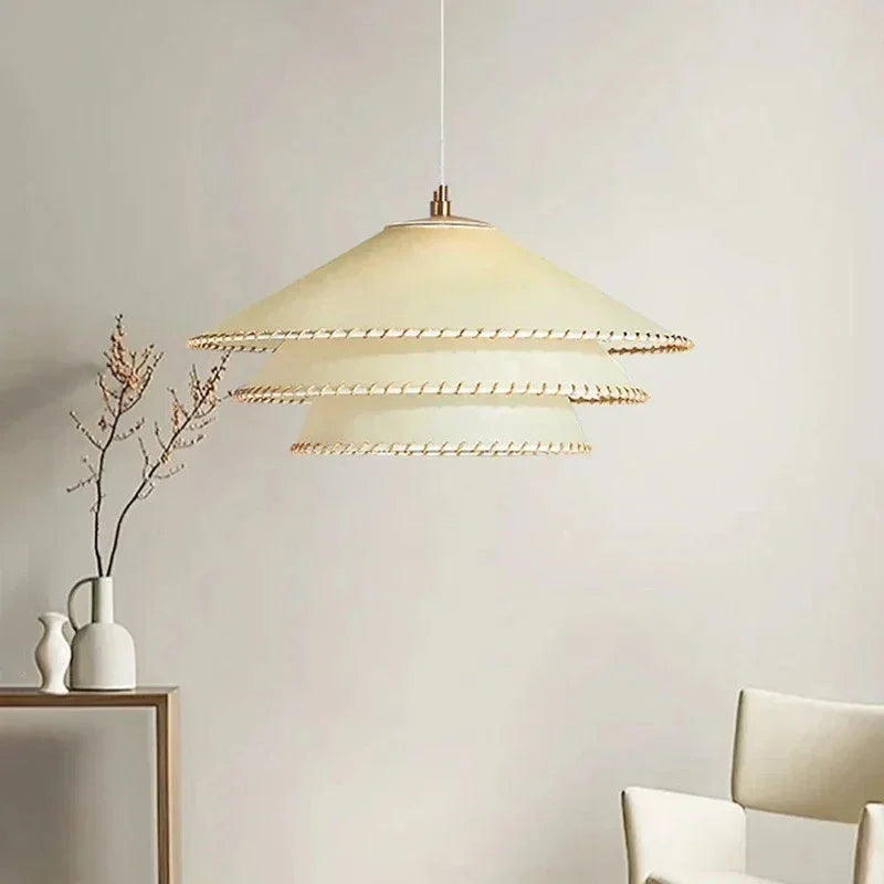suspension wabi sabi en parchemin pour décoration intérieure - vue 3 sur 9