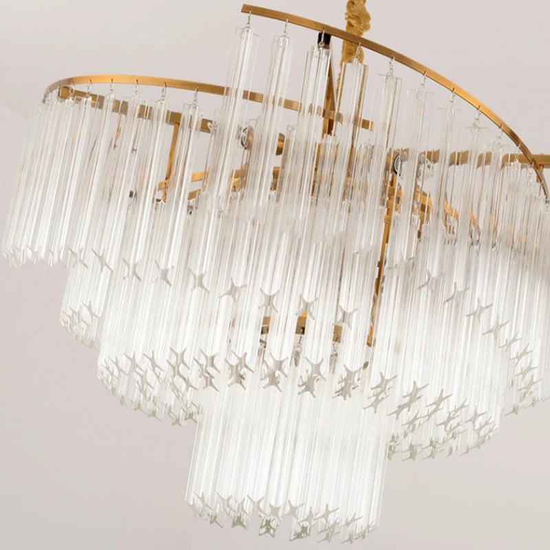 lustre cristal luxueux led intérieur maison - vue 7 sur 13