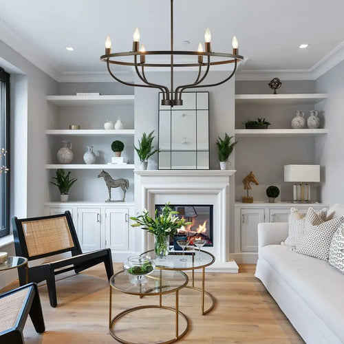 lustre rétro à led en fer pour décoration intérieure moderne - vue 2 sur 12