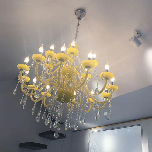 lustre en cristal fantaisie pour mariage moderne élégant - vue 3 sur 13