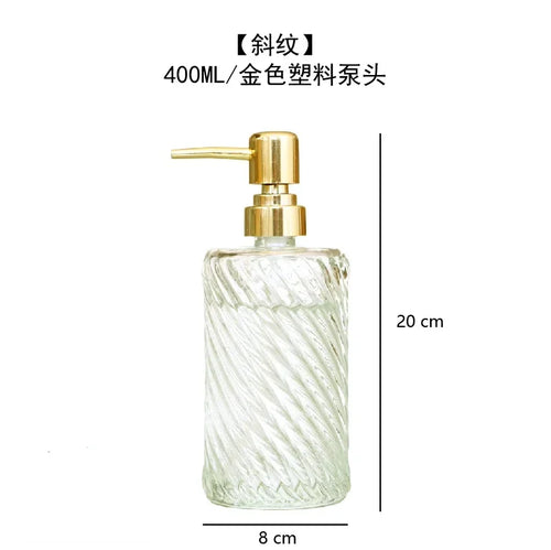 bouteille en verre pour lotion désinfectant et distributeur de savon - vue 13 sur 15