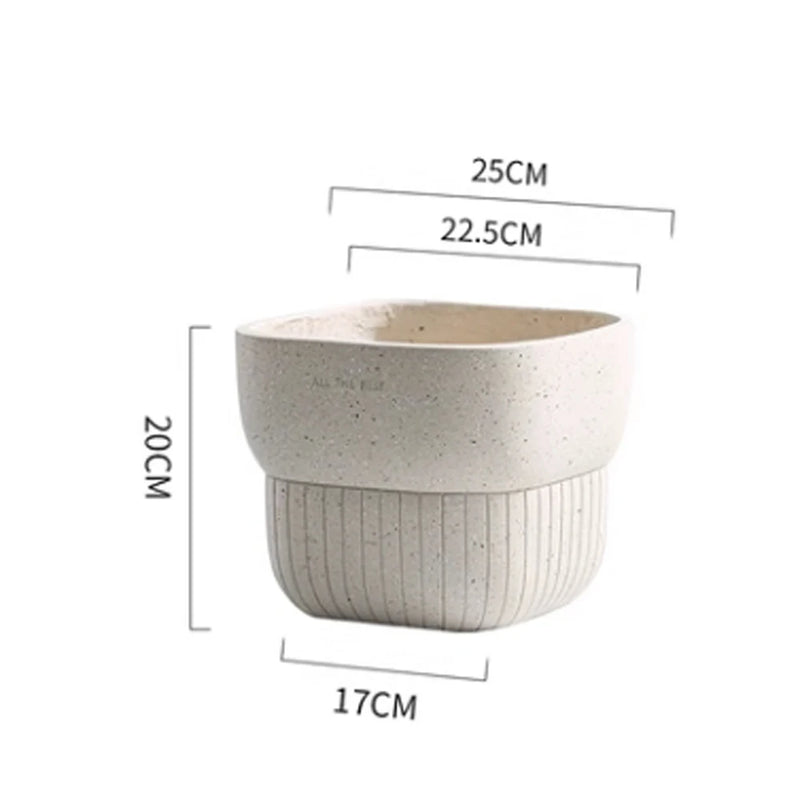moule en silicone moderne pour pot de fleurs en béton léger et luxueux