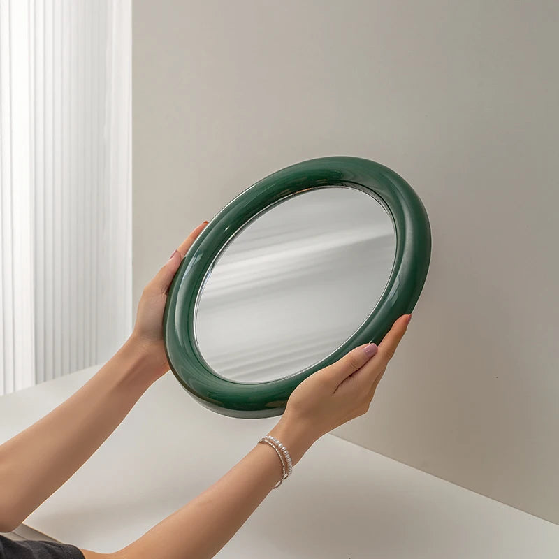 miroir de maquillage rond nordique simple et élégant - vue 7 sur 11