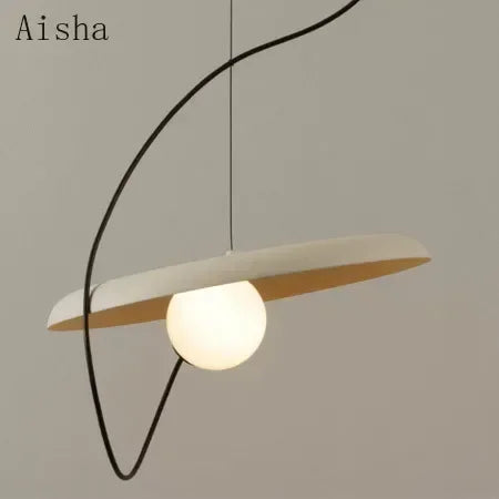 suspension design nordique en fer forgé luminaire décoratif créatif - vue 6 sur 9