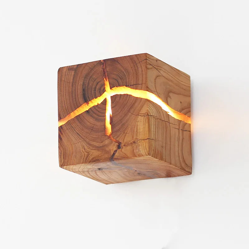 applique murale en bois massif au design nordique créatif - vue 2 sur 7