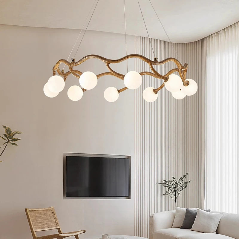 Lustre design led branches d'arbre dois design moderne décoratif d'intérieur