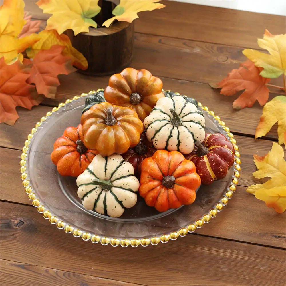 citrouilles décoratives en mousse pour décorations dHalloween et automne - vue 5 sur 22