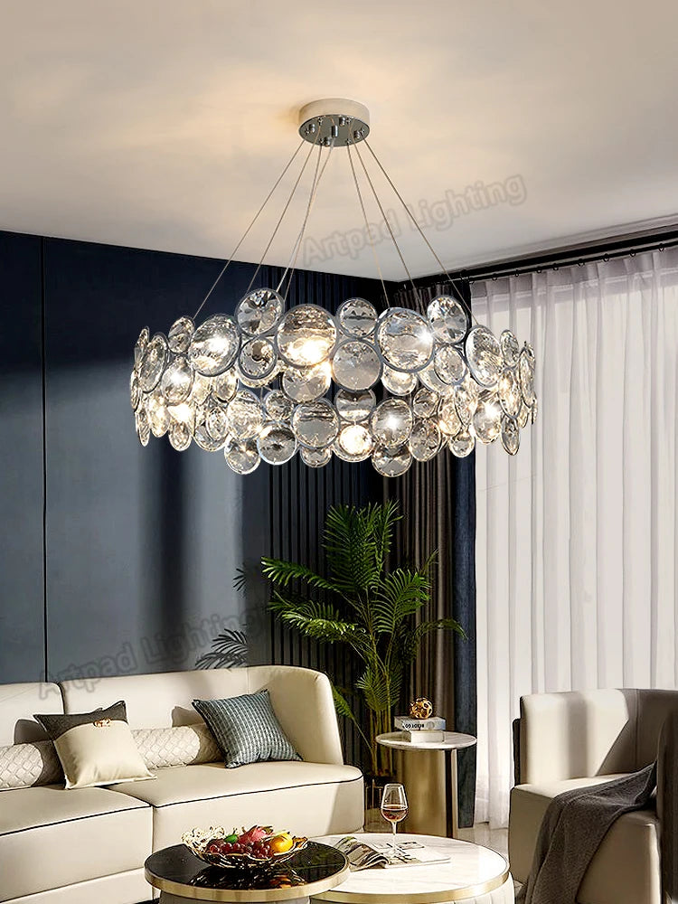 Lustre LED cristal salon moderne chambre romantique salle manger