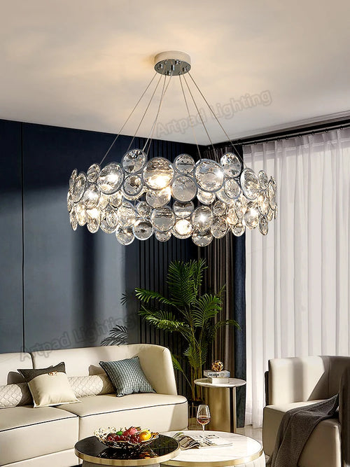lustre moderne en cristal pour décoration intérieure élégante et romantique - vue 7 sur 6