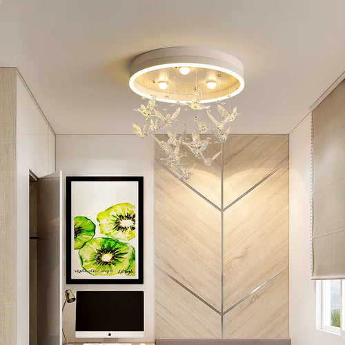 lustre led en cristal créatif chaud et romantique moderne - vue 6 sur 8