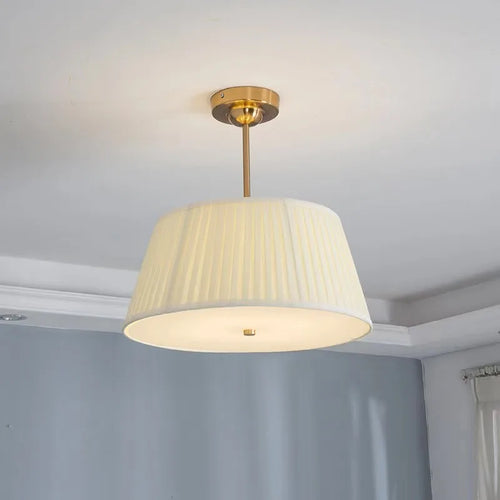 Plafonnier en tissu Simple nordique tout en cuivre - vue 2 sur 11