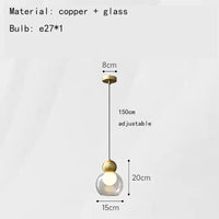 suspension moderne en verre pour décoration intérieure