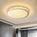 Plafonnier rond ultra-mince en cristal led moderne