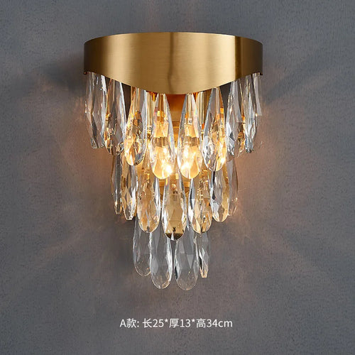 applique murale moderne en cristal de luxe décoration intérieure élégante - vue 10 sur 9